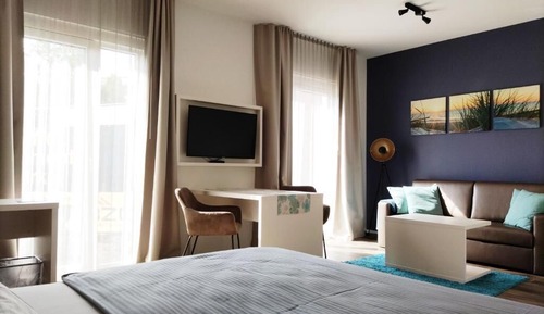 Suite estudio junior, 1 cama doble con sofá cama, accesible para personas con discapacidad