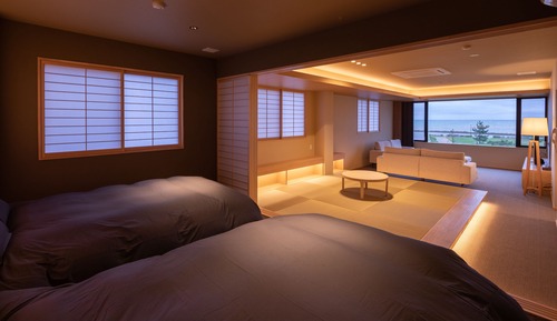 Suite tradicional, vistas al mar (Japanese Western Style)
