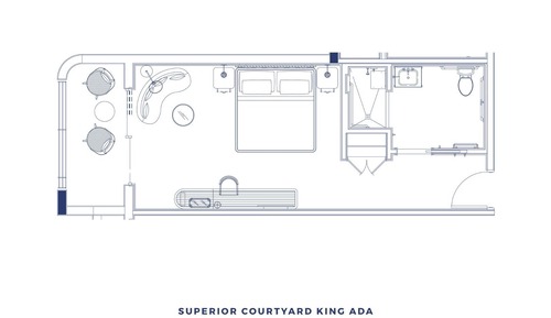 Habitación superior, 1 cama de matrimonio grande (Courtyard)