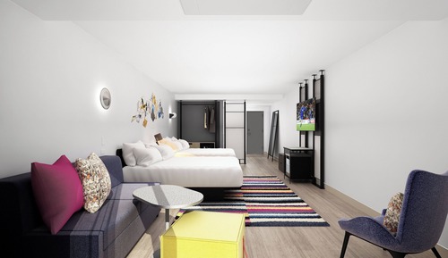 Habitación, 2 camas de matrimonio