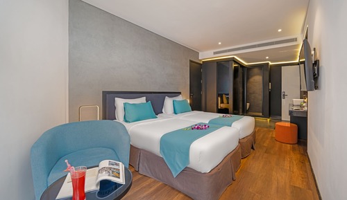 Habitación Deluxe con 2 camas individuales, vistas al mar