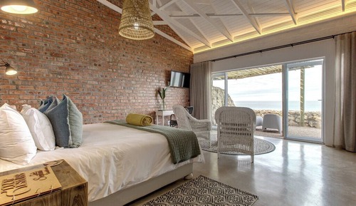 Habitación de lujo doble, 1 cama de matrimonio grande, vistas al mar