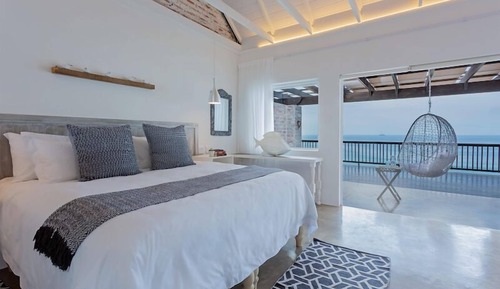 Habitación Deluxe doble, 1 cama de matrimonio grande, vistas al mar