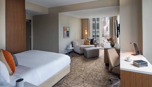 Suite estudio, 1 cama de matrimonio grande con sofá cama