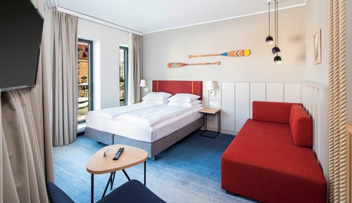 Habitación estándar, 1 cama de matrimonio con sofá cama