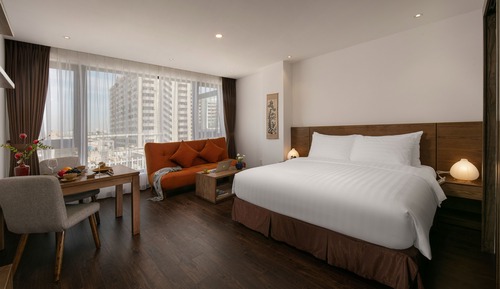 Suite estudio de lujo, 1 cama de matrimonio grande, balcón, vistas a la ciudad (Suite)