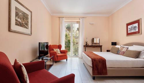 Habitación doble superior, 1 cama de matrimonio, balcón, vistas a la ciudad (Porta Carini)