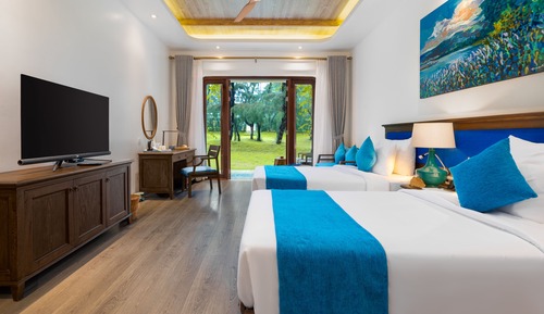 Habitación Premium con 2 camas individuales, vistas al jardín