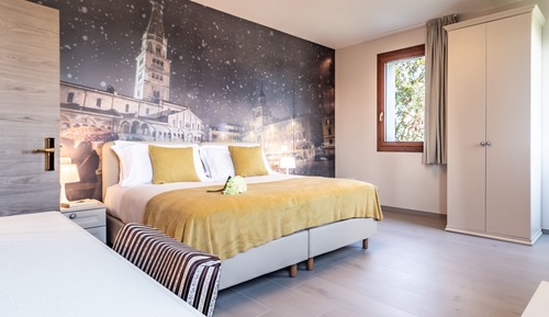 Habitación estándar con 1 cama doble o 2 individuales, vistas al parque (Modena)
