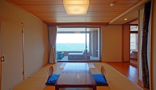Habitación Premium, 2 habitaciones, balcón, vistas al mar (Open air-Bath)