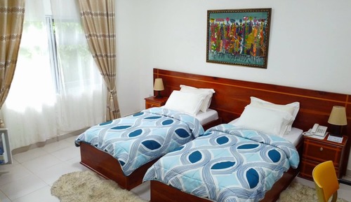 Habitación de lujo doble, 2 camas individuales, vistas al jardín