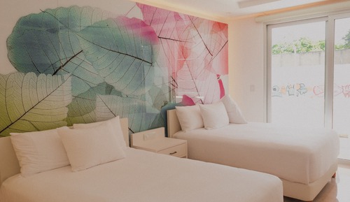 Habitación cuádruple Deluxe, 2 camas dobles, balcón