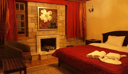 Habitación doble, chimenea