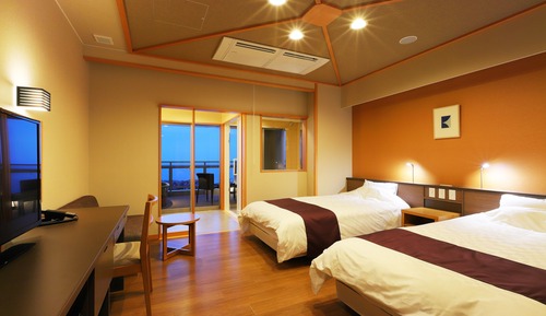 Habitación, no fumadores, vistas al mar (Universal,JPNWesternStyle,OpenAirBath)