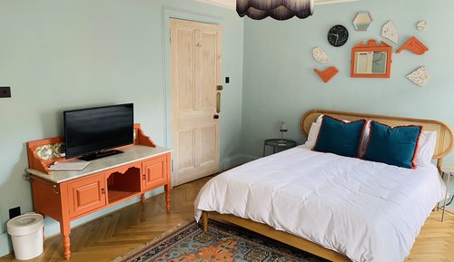Habitación de lujo, 1 cama de matrimonio grande, baño privado