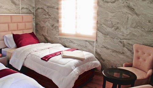 Cabaña superior, 2 camas individuales, balcón