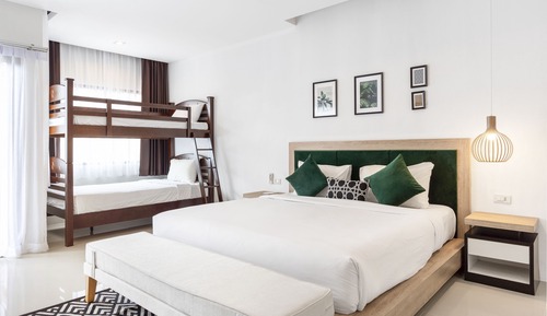 Habitación familiar, varias camas