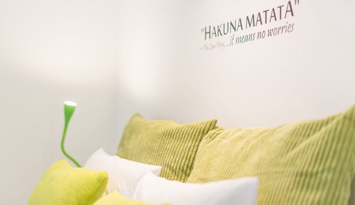 Apartamento de diseño, 1 cama de matrimonio con sofá cama (GREEN)