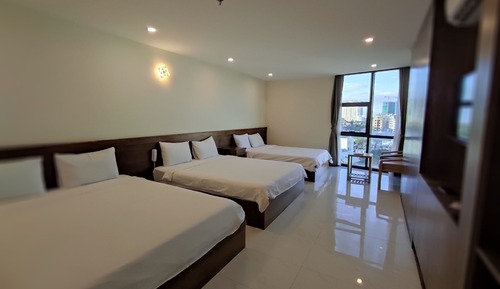 Habitación familiar, vistas al mar