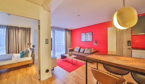 Apartamento City, 1 cama de matrimonio grande con sofá cama, no fumadores, vistas a la ciudad
