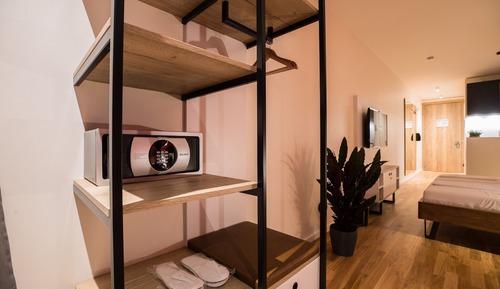 Estudio Deluxe, 1 cama de matrimonio grande, no fumadores, cocina básica