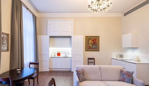 Apartamento presidencial, 1 cama de matrimonio grande con sofá cama, vistas a la ciudad