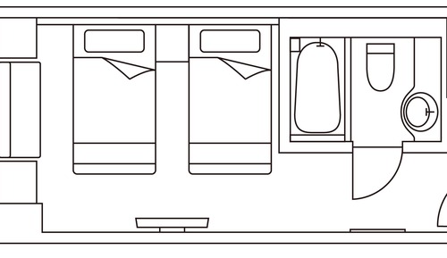 Habitación superior con 2 camas individuales, no fumadores