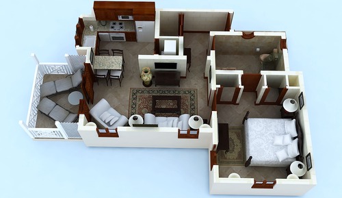 Suite, 1 habitación, vistas al jardín