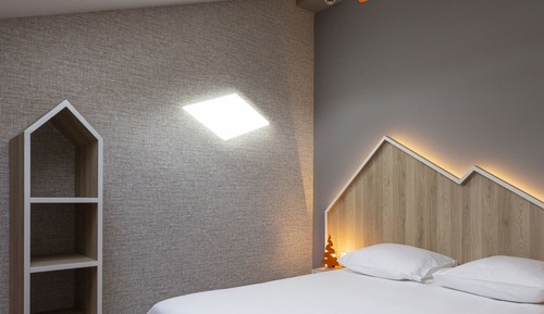 Dúplex junior, 1 cama de matrimonio con sofá cama, vistas a la montaña (Iseran Mezzanine)