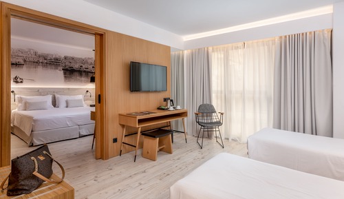 Habitación familiar, varias camas