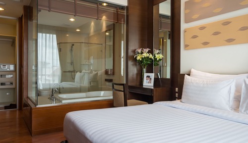 1-Bedroom Deluxe Suite with City View (Twin)