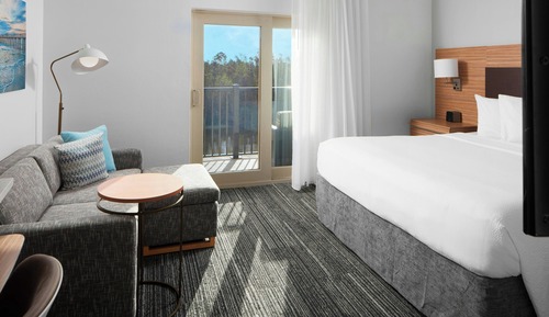 Estudio, 1 cama de matrimonio grande con sofá cama, balcón (Hearing Accessible)