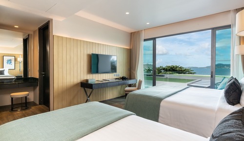 Habitación familiar, vistas al mar