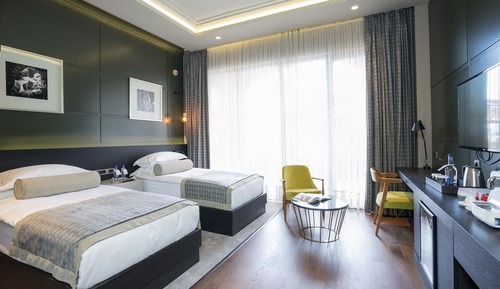 Habitación estándar con 2 camas individuales, balcón