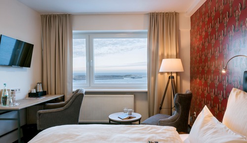 Habitación doble, mirando al mar