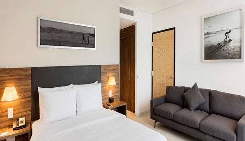 Estudio, 1 cama de matrimonio, no fumadores, frigorífico