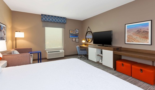 Habitación, 1 cama de matrimonio grande con sofá cama, frigorífico