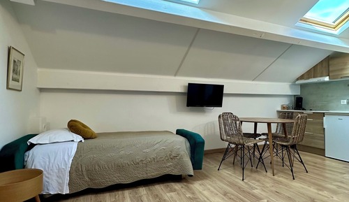 Estudio básico, 1 habitación, cocina básica