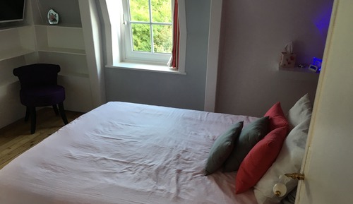 Habitación romántica doble, 1 cama de matrimonio, bañera de hidromasaje, vistas al parque