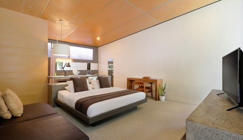 Estudio estándar, 1 cama de matrimonio, cocina básica, vistas al jardín