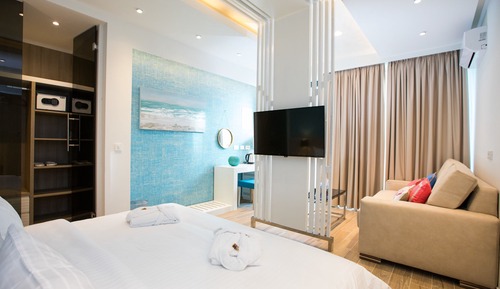 Habitación Deluxe doble, patio (AQUA MARINE)