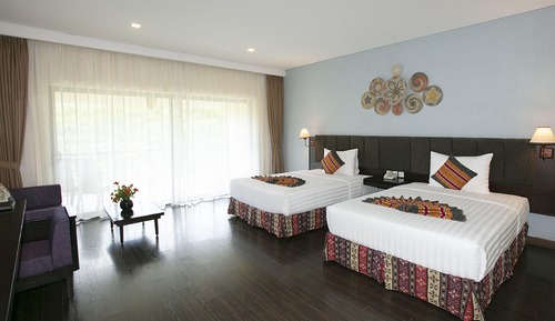 Habitación Deluxe con 2 camas individuales, vistas al jardín