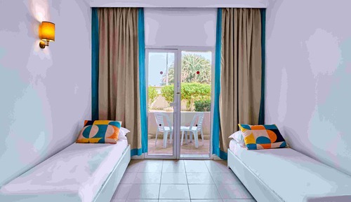 Habitación cuádruple, vistas al jardín