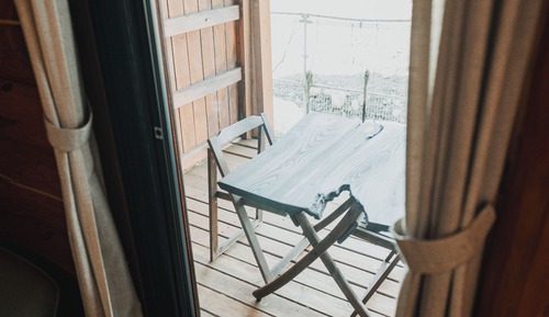 Habitación estándar con 2 camas individuales, no fumadores, baño privado (113, Log Hotel, 1F)
