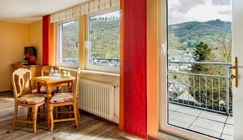Habitación panorámica, 1 cama de matrimonio con sofá cama, balcón, vistas al río