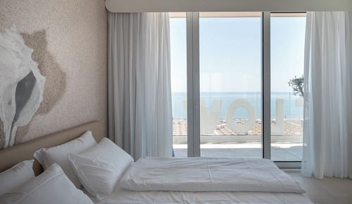 Habitación doble, bañera de hidromasaje, vistas al mar