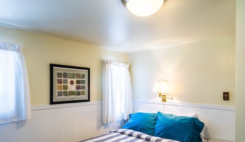 Dúplex Deluxe, 2 habitaciones, frigorífico y microondas, en la zona del patio