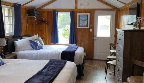 Cabaña, 2 camas de matrimonio, no fumadores, cocina básica