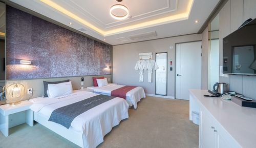 Habitación Deluxe con 2 camas individuales, 2 camas individuales, vistas al puerto