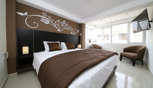 Habitación doble superior, 1 cama de matrimonio grande, frigorífico